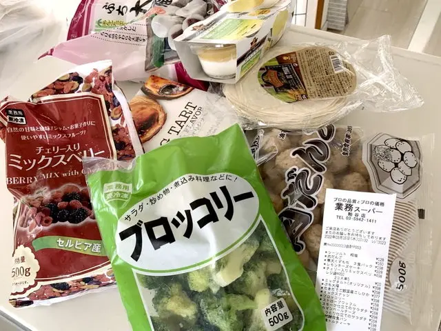 業務スーパーで購入したたくさんの冷凍食品